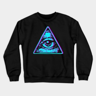 Retro Illuminati Eye Crewneck Sweatshirt